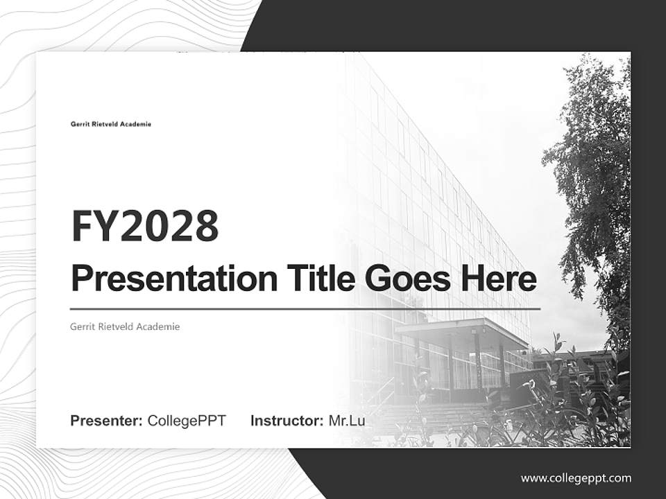 Gerrit Rietveld Academie Academic Presentation/Research Findings Report PPT Template4:3 ratio PPT effect preview image5