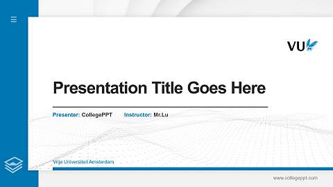 Vrije Universiteit Amsterdam Thesis Proposal/Graduation Defense PPT Template