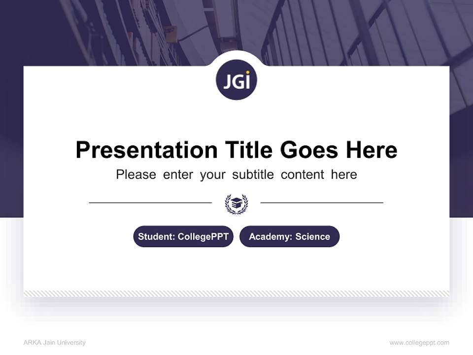 ARKA Jain University National Scholarship Defense PPT Template4:3 ratio PPT effect preview image4