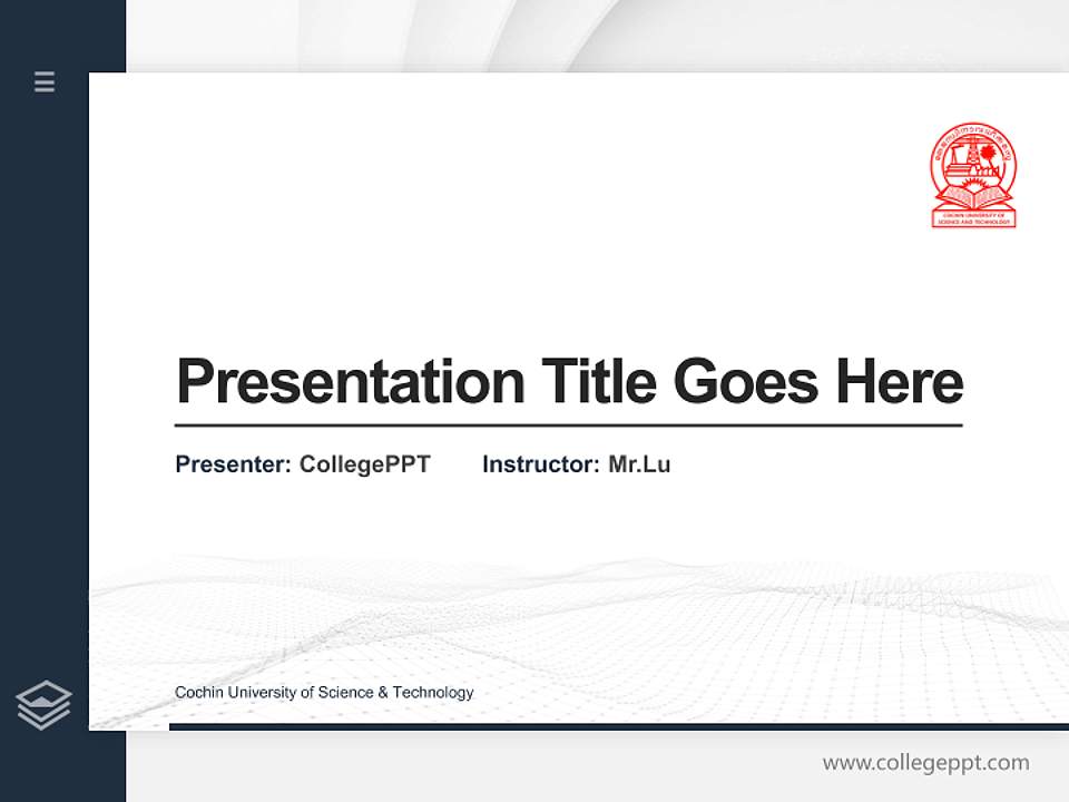 Cochin University of Science & Technology Thesis Proposal/Graduation Defense PPT Template4:3 ratio PPT effect preview image5