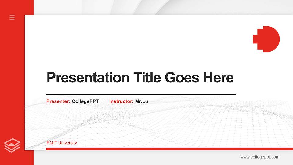 RMIT University Thesis Proposal/Graduation Defense PPT Template16:9 ratio PPT effect preview image