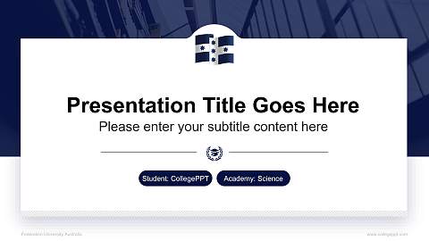 Federation University Australia National Scholarship Defense PPT Template
