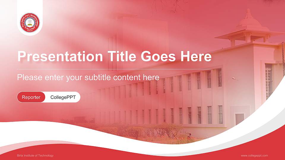 Birla Institute of Technology Lecture Sharing and Networking Event PPT Template16:9 ratio PPT effect preview image