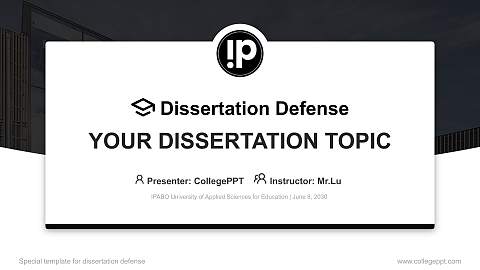IPABO University of Applied Sciences for Education Graduation Thesis Defense PPT Template
