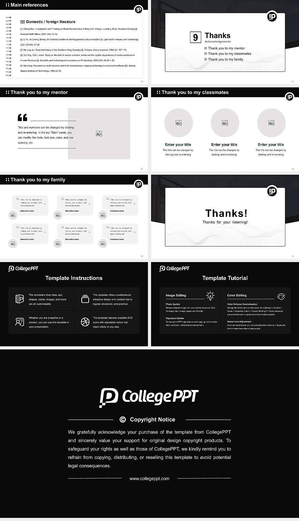 IPABO University of Applied Sciences for Education Graduation Thesis Defense PPT Template16:9 ratio PPT effect preview image7