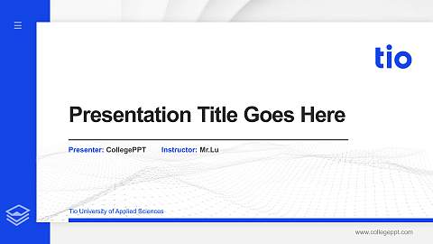 Tio University of Applied Sciences Thesis Proposal/Graduation Defense PPT Template
