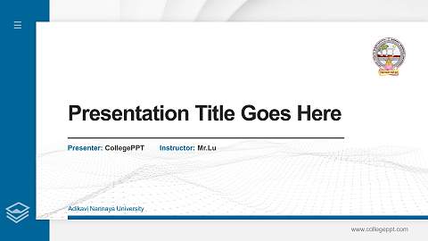 Adikavi Nannaya University Thesis Proposal/Graduation Defense PPT Template