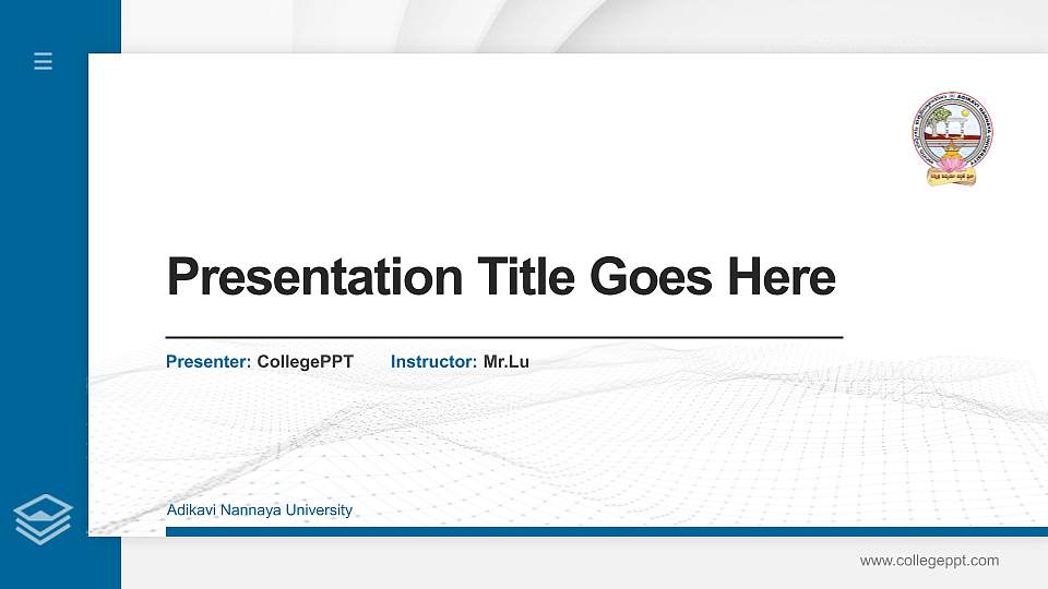 Adikavi Nannaya University Thesis Proposal/Graduation Defense PPT Template16:9 ratio PPT effect preview image