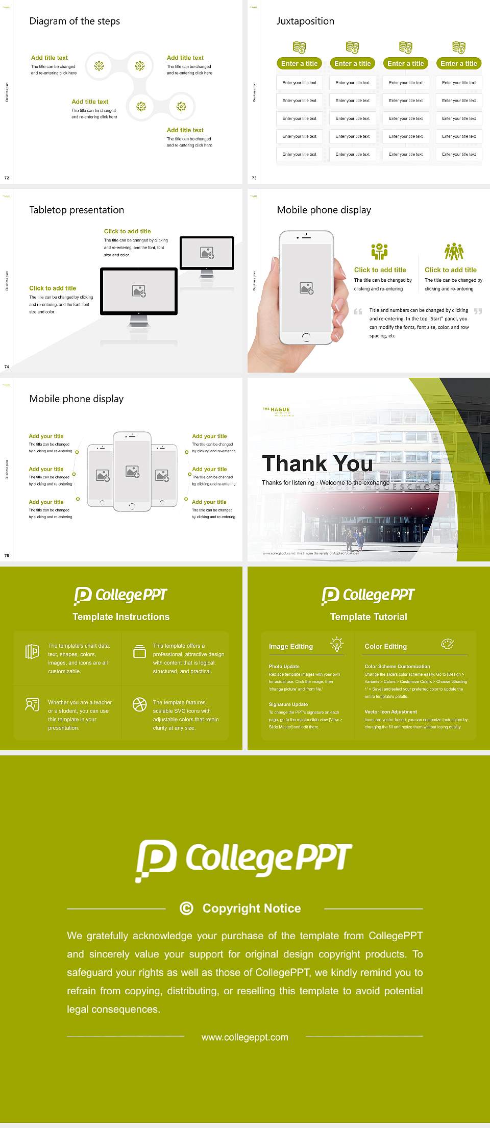 The Hague University of Applied Sciences Competition/Entrepreneurship Contest PPT Template4:3 ratio PPT effect preview image9