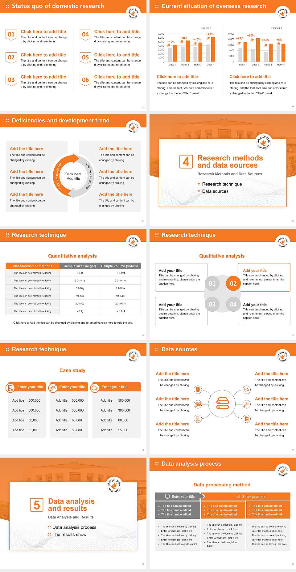 Apeejay Stya University Graduation Thesis Defense PPT Template4:3 ratio PPT effect preview image4