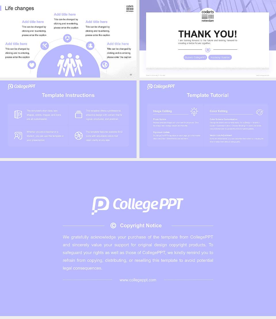 Codarts University for the Arts National Scholarship Defense PPT Template16:9 ratio PPT effect preview image4