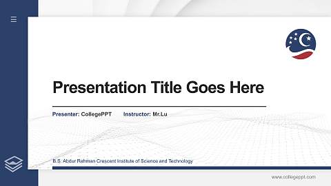 B.S. Abdur Rahman Crescent Institute of Science and Technology Thesis Proposal/Graduation Defense PPT Template