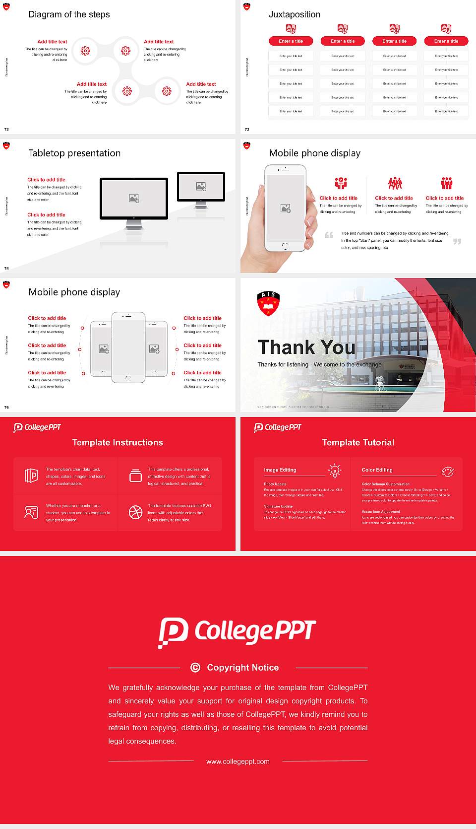 Auckland Institute of Studies Competition/Entrepreneurship Contest PPT Template16:9 ratio PPT effect preview image9
