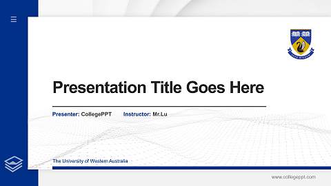 The University of Western Australia Thesis Proposal/Graduation Defense PPT Template