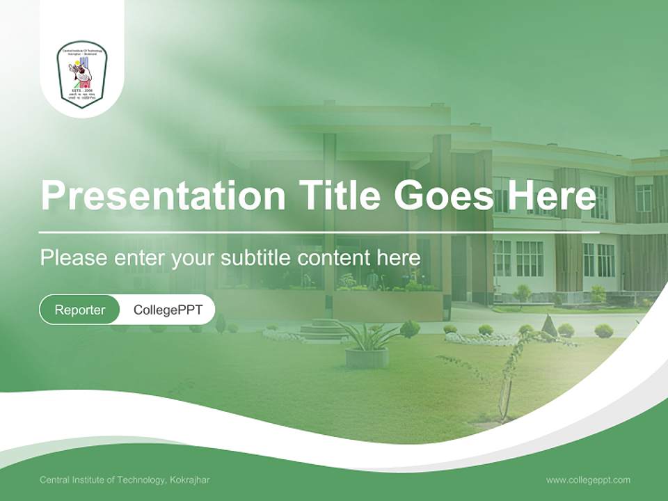 Central Institute of Technology, Kokrajhar Lecture Sharing and Networking Event PPT Template4:3 ratio PPT effect preview image4