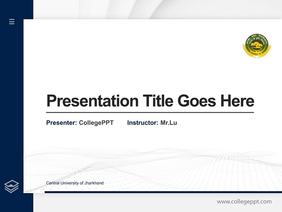 Central University of Jharkhand Thesis Proposal/Graduation Defense PPT Template4:3 ratio PPT effect preview image5