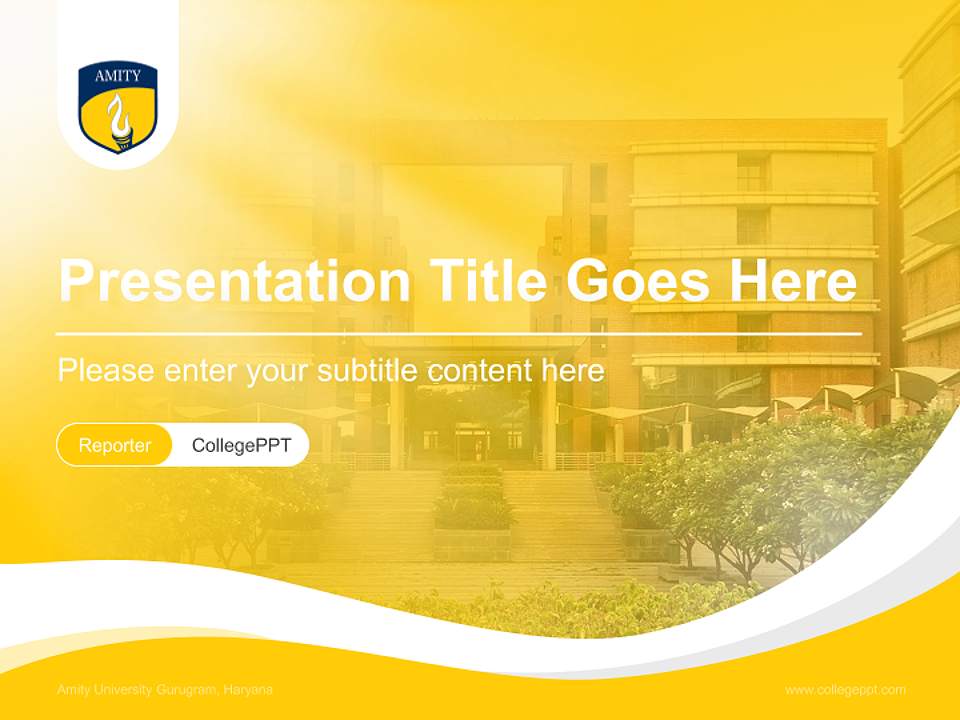 Amity University Gurugram, Haryana Lecture Sharing and Networking Event PPT Template4:3 ratio PPT effect preview image4