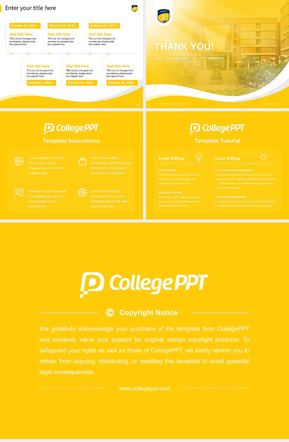 Amity University Gurugram, Haryana Lecture Sharing and Networking Event PPT Template4:3 ratio PPT effect preview image4