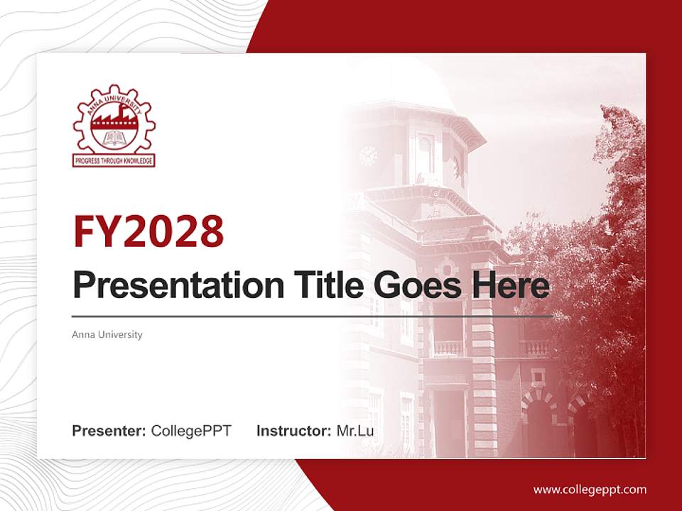 Anna University Academic Presentation/Research Findings Report PPT Template4:3 ratio PPT effect preview image5