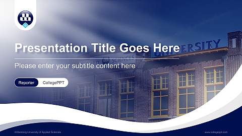 Wittenborg University of Applied Sciences Lecture Sharing and Networking Event PPT Template