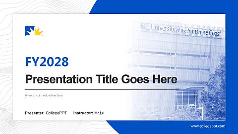 University of the Sunshine Coast Academic Presentation/Research Findings Report PPT Template