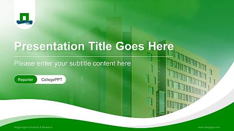 Wageningen University & Research Lecture Sharing and Networking Event PPT Template