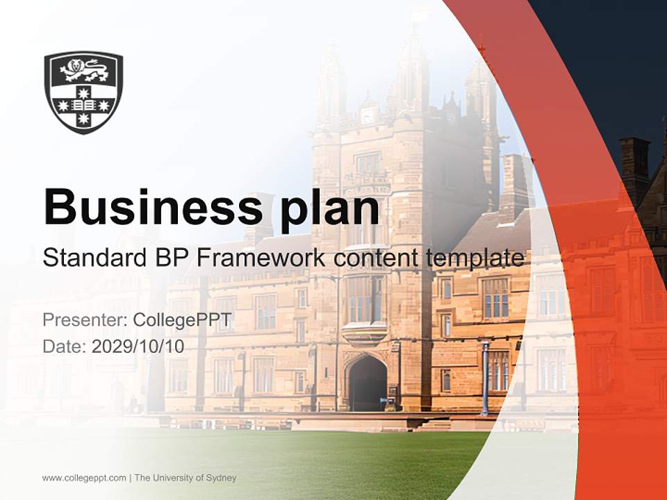The University of Sydney Competition/Entrepreneurship Contest PPT Template4:3 ratio PPT effect preview image9