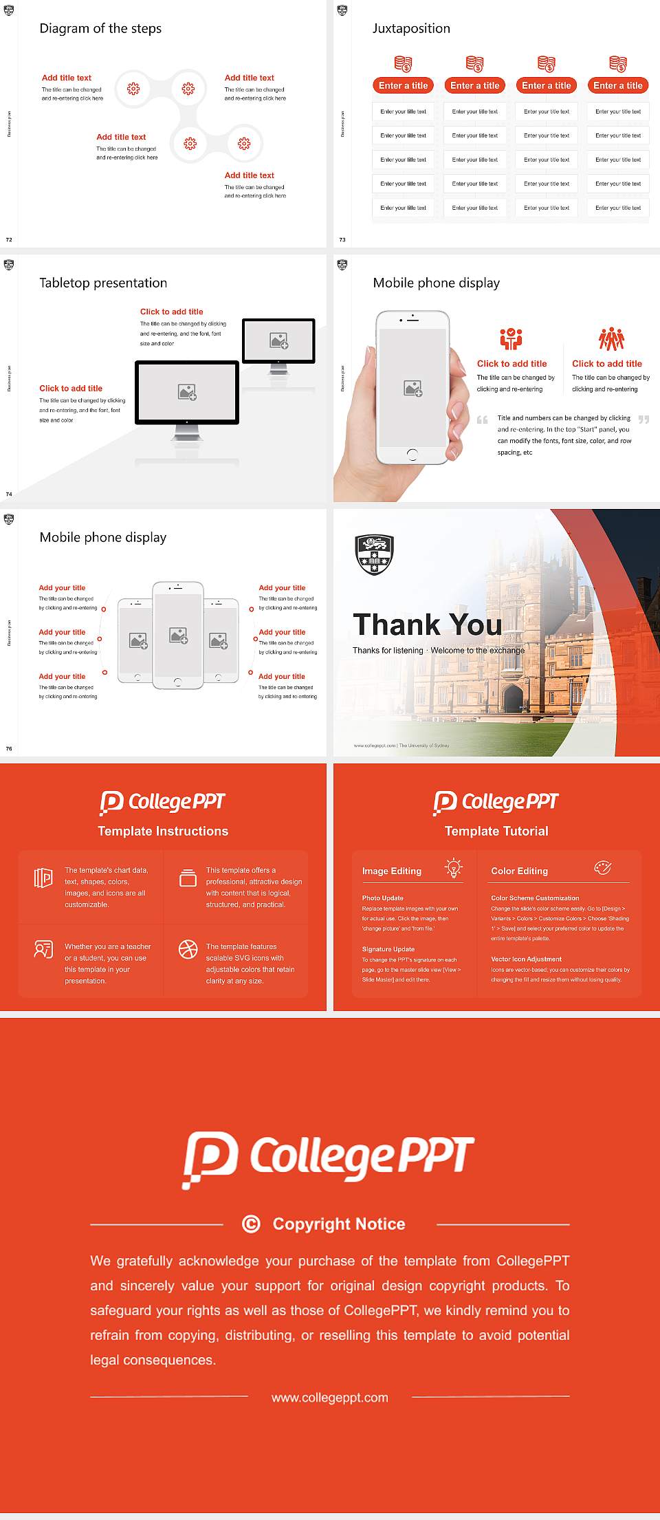 The University of Sydney Competition/Entrepreneurship Contest PPT Template4:3 ratio PPT effect preview image9
