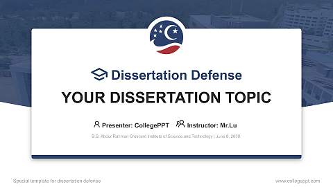 B.S. Abdur Rahman Crescent Institute of Science and Technology Graduation Thesis Defense PPT Template