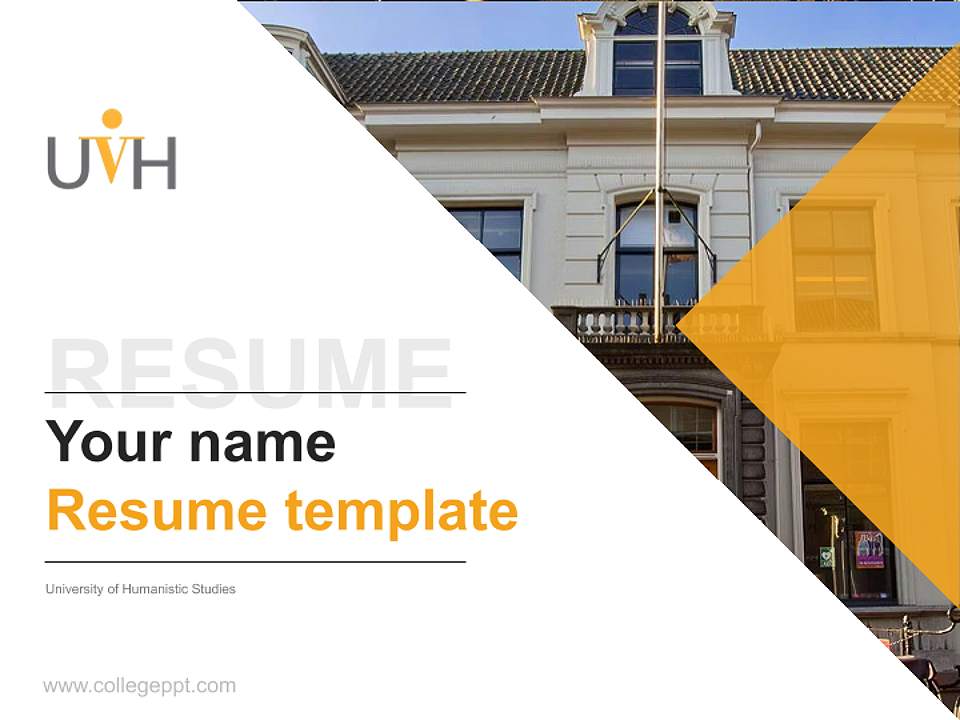 University of Humanistic Studies Resume PPT Template4:3 ratio PPT effect preview image5