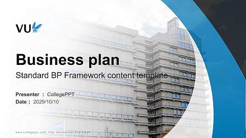 Vrije Universiteit Amsterdam Competition/Entrepreneurship Contest PPT Template
