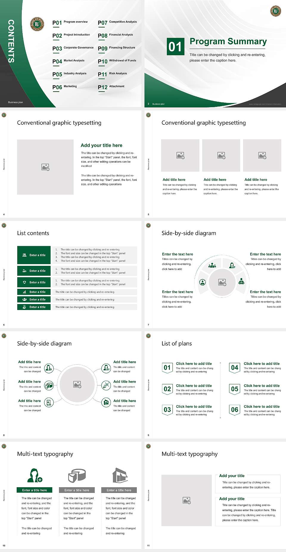Bahra University Competition/Entrepreneurship Contest PPT Template4:3 ratio PPT effect preview image2