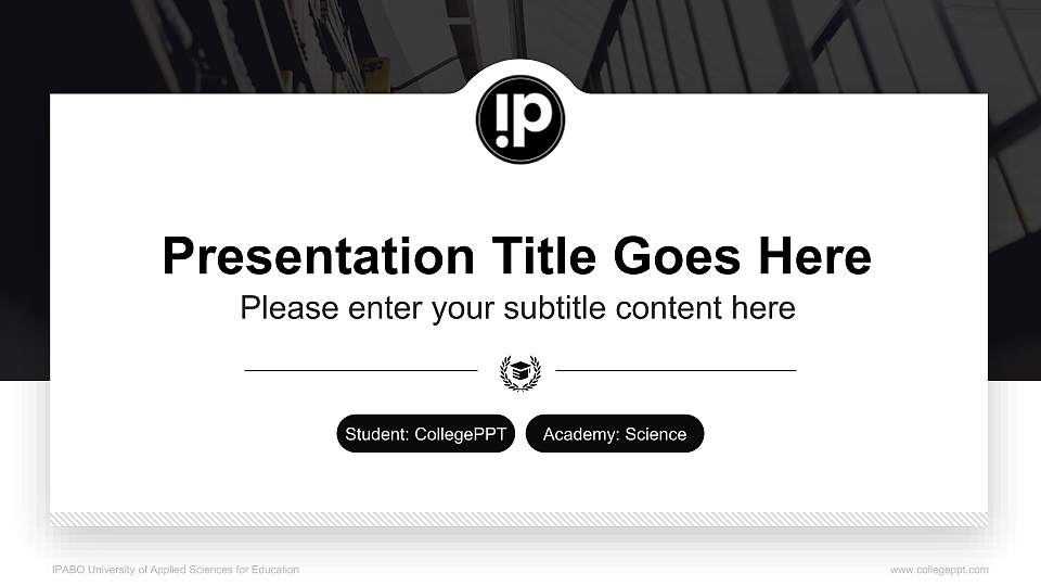 IPABO University of Applied Sciences for Education National Scholarship Defense PPT Template16:9 ratio PPT effect preview image