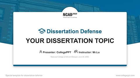 National College of Art and Design Graduation Thesis Defense PPT Template