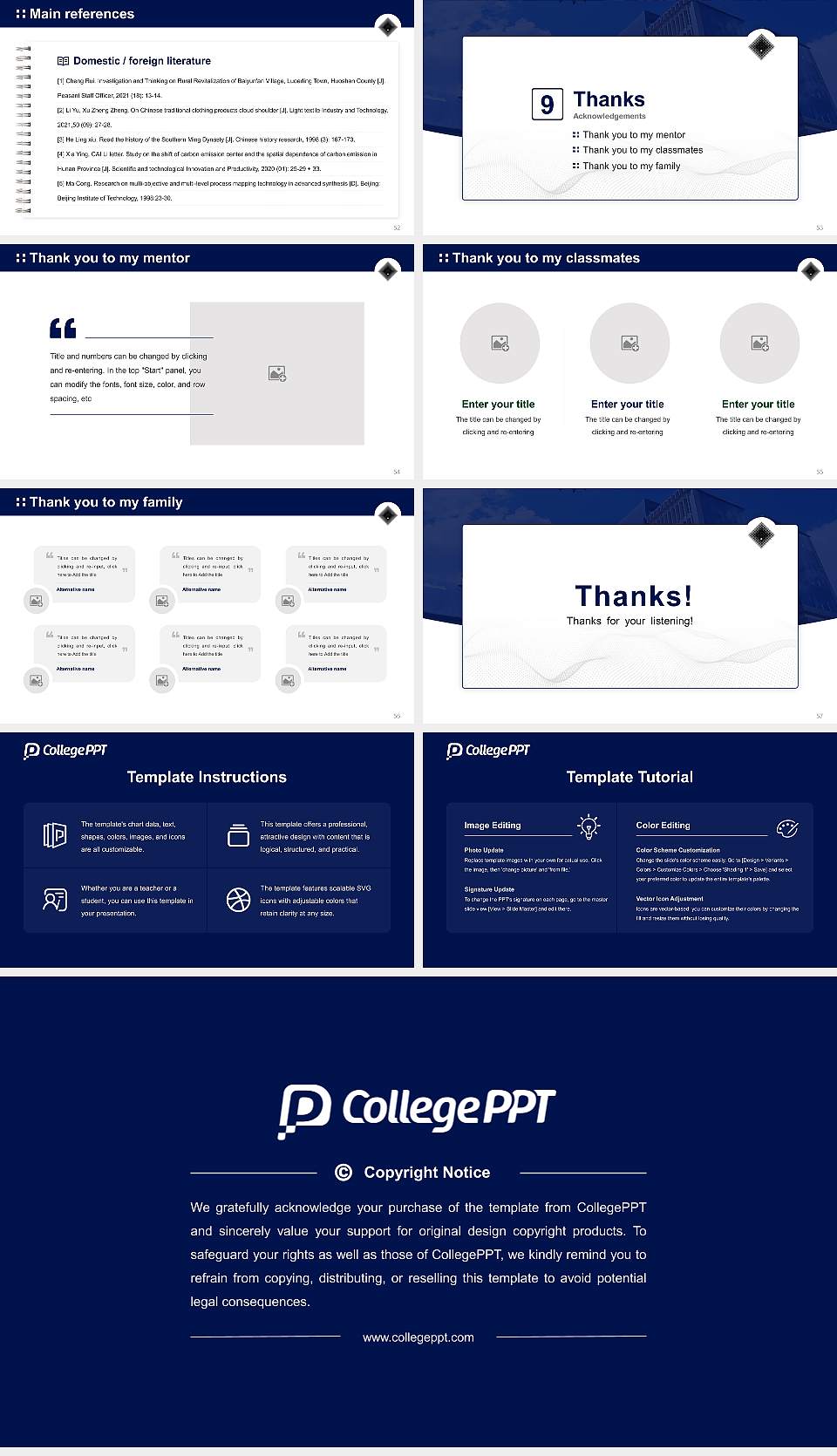 Victoria University Graduation Thesis Defense PPT Template16:9 ratio PPT effect preview image7
