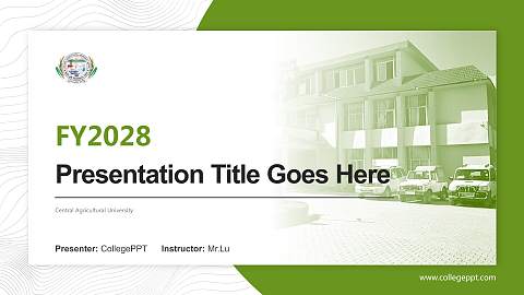Central Agricultural University Academic Presentation/Research Findings Report PPT Template