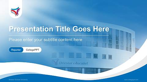 Driestar Christian University Lecture Sharing and Networking Event PPT Template