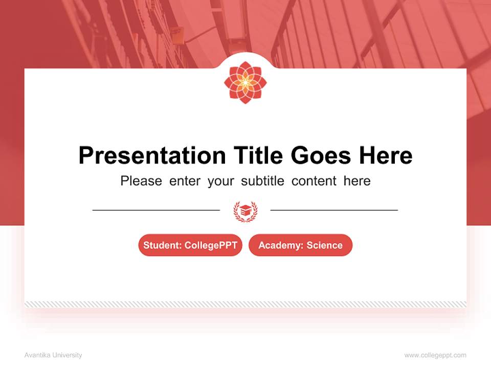 Avantika University National Scholarship Defense PPT Template4:3 ratio PPT effect preview image4