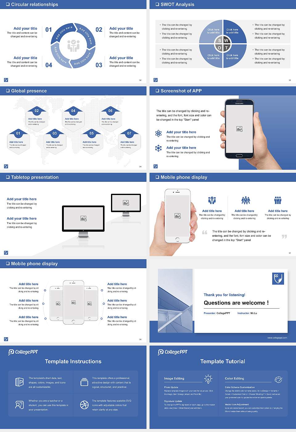 Eastern Institute of Technology General Purpose PPT Template16:9 ratio PPT effect preview image5