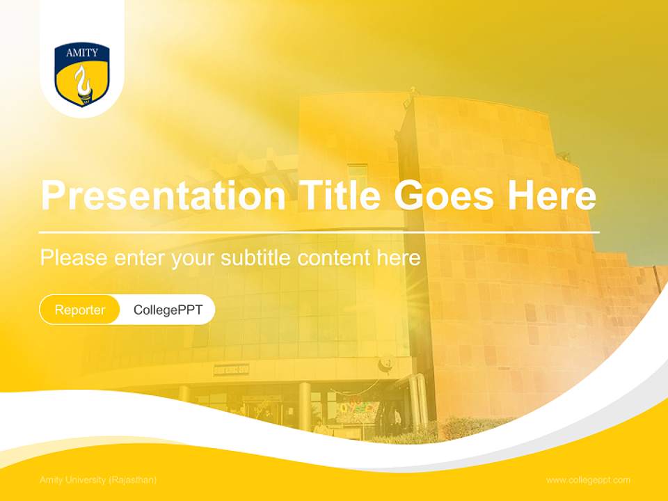 Amity University (Rajasthan) Lecture Sharing and Networking Event PPT Template4:3 ratio PPT effect preview image4