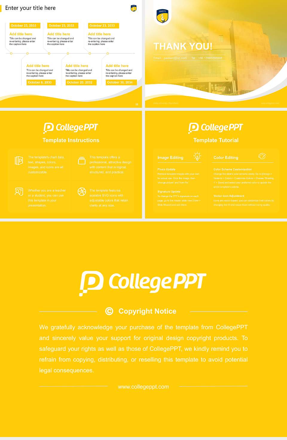 Amity University (Rajasthan) Lecture Sharing and Networking Event PPT Template4:3 ratio PPT effect preview image4