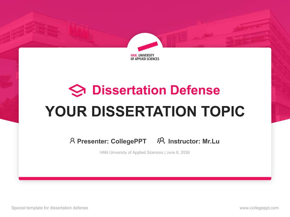HAN University of Applied Sciences Graduation Thesis Defense PPT Template4:3 ratio PPT effect preview image7