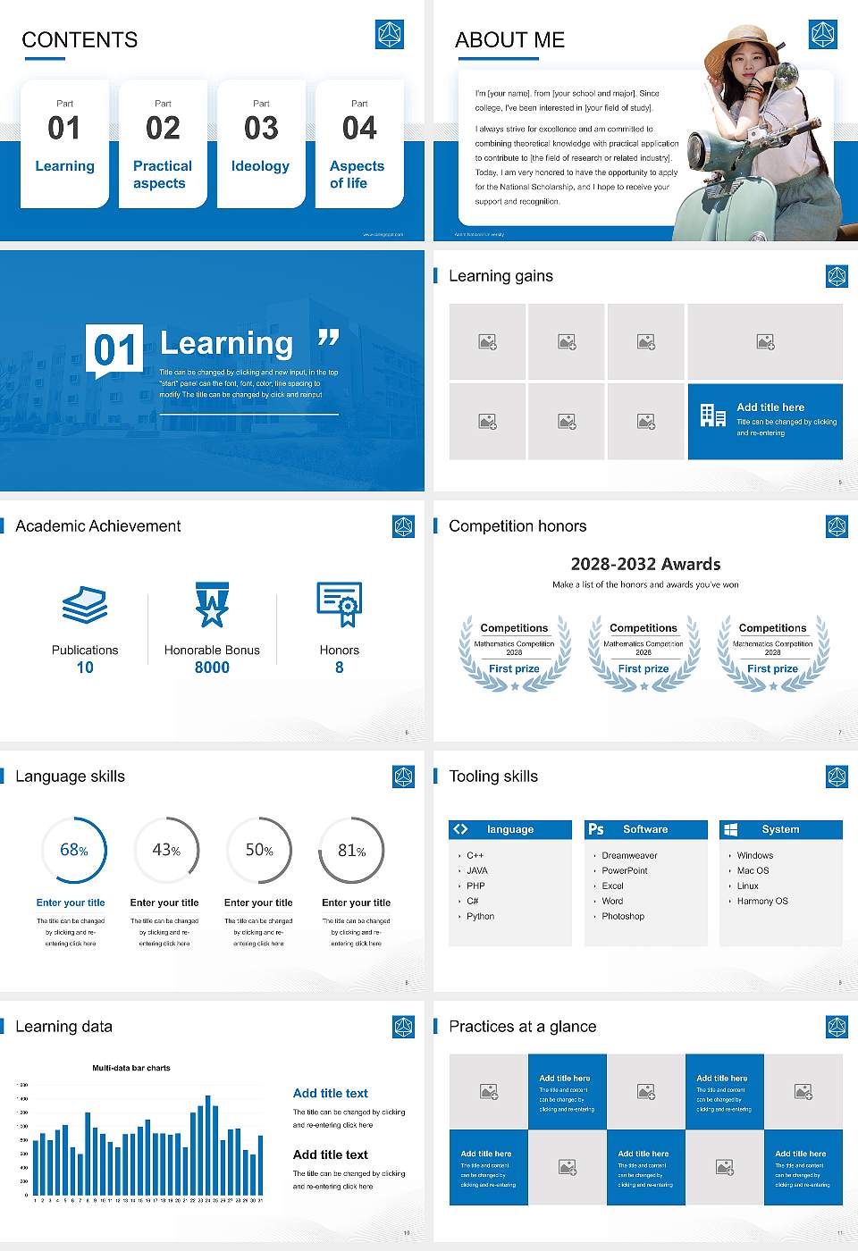 Anant National University National Scholarship Defense PPT Template16:9 ratio PPT effect preview image2
