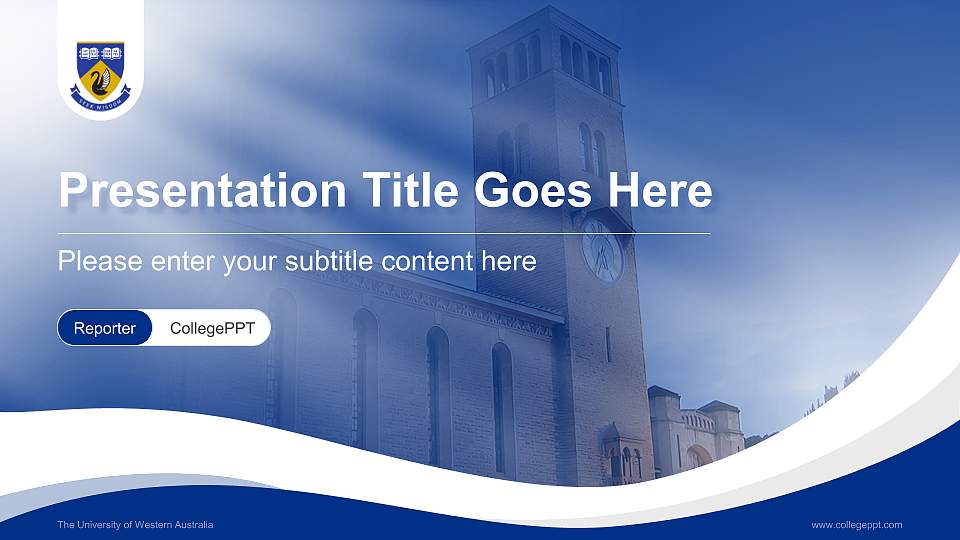 The University of Western Australia Lecture Sharing and Networking Event PPT Template16:9 ratio PPT effect preview image