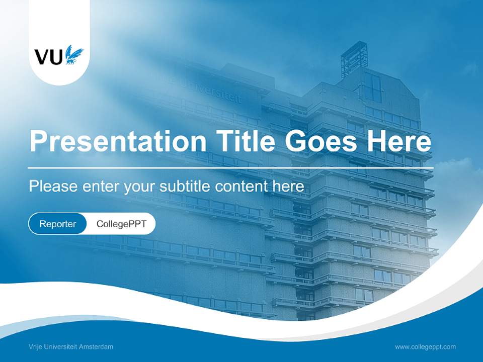 Vrije Universiteit Amsterdam Lecture Sharing and Networking Event PPT Template4:3 ratio PPT effect preview image4