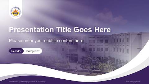 Baddi University of Emerging Sciences & Technology Lecture Sharing and Networking Event PPT Template