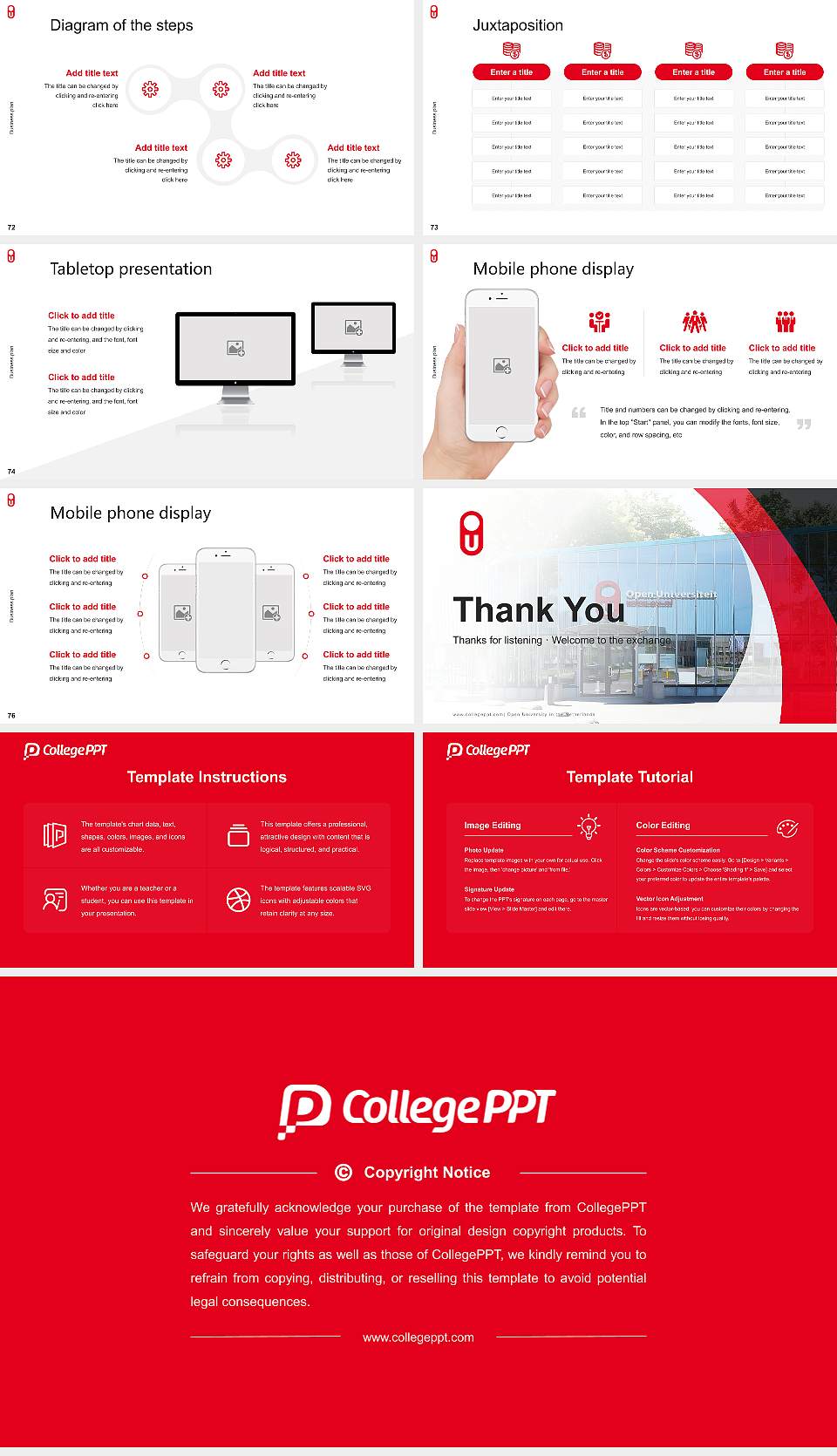 Open University in the Netherlands Competition/Entrepreneurship Contest PPT Template16:9 ratio PPT effect preview image9
