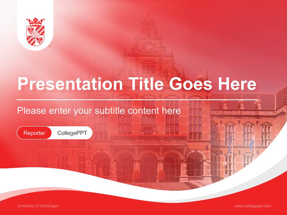 University of Groningen Lecture Sharing and Networking Event PPT Template4:3 ratio PPT effect preview image4