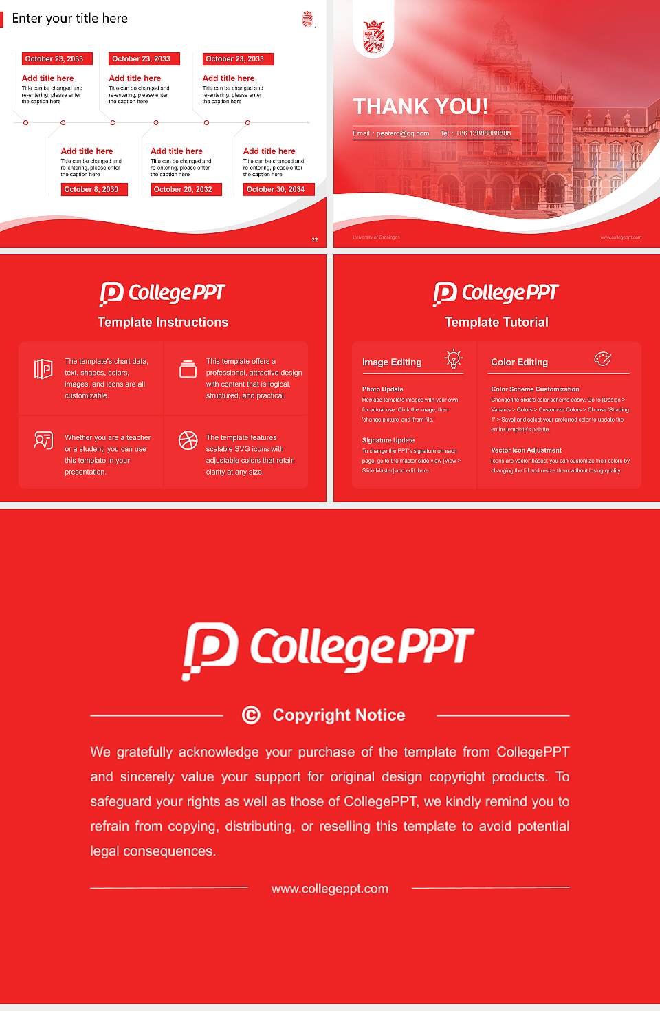 University of Groningen Lecture Sharing and Networking Event PPT Template4:3 ratio PPT effect preview image4