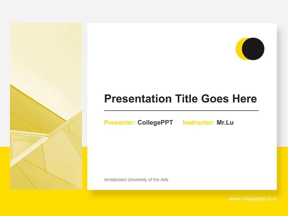 Amsterdam University of the Arts General Purpose PPT Template4:3 ratio PPT effect preview image6